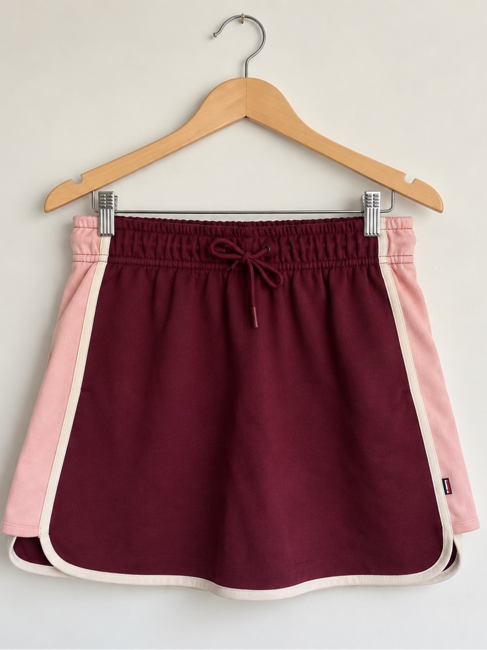 Mondetta Colourblock Athletic Skort Burgundy Pink Medium NWOT